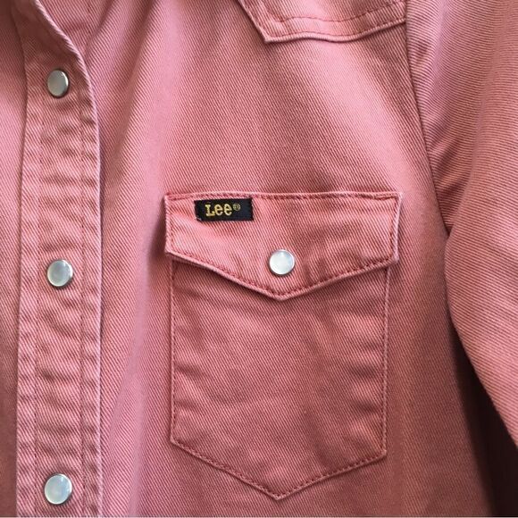 LEE VINTAGE MODERN WESTERN MIDI‎ SHIRTDRESS IN CANYON ROSE DENIM - Picture 8 of 10